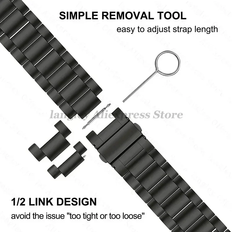 Stainless Steel Strap For Samsung Watch 4 5 6 7 44mm 40mm Pro 45mm Classic 47mm 43mm 46mm 42mm Band No Gaps 20mm Metal Bracelet