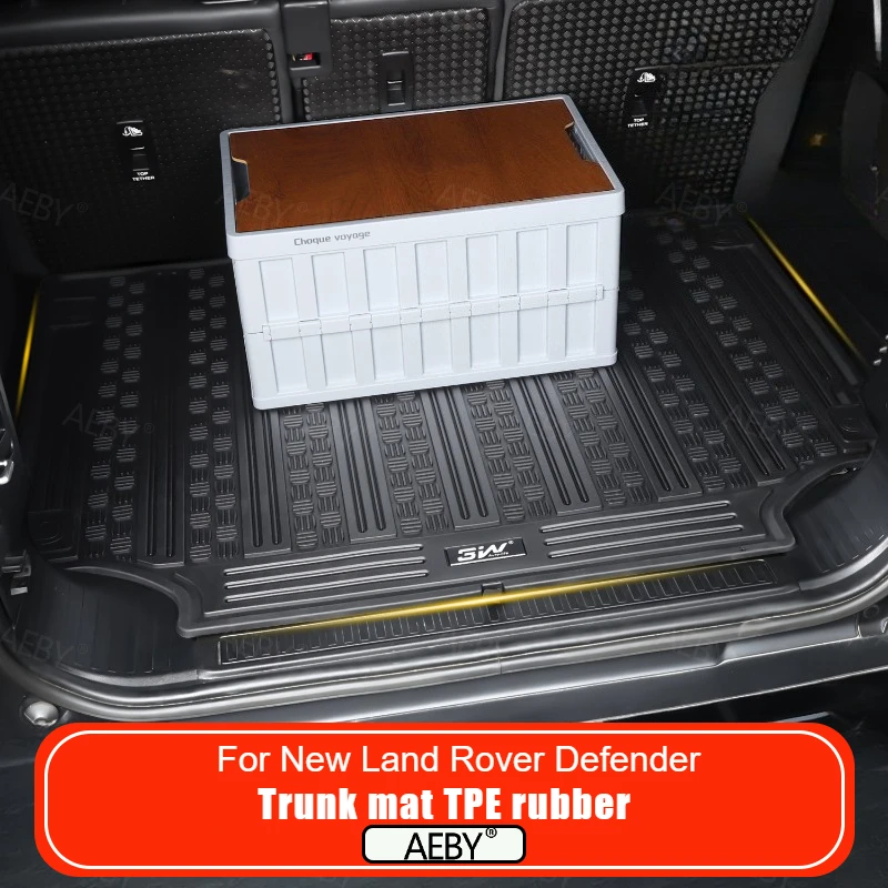 For New Land Rover Defender 2020-2026 TPE trunk mat waterproof,non-slip and odorless cargo lining,All-weather thickening