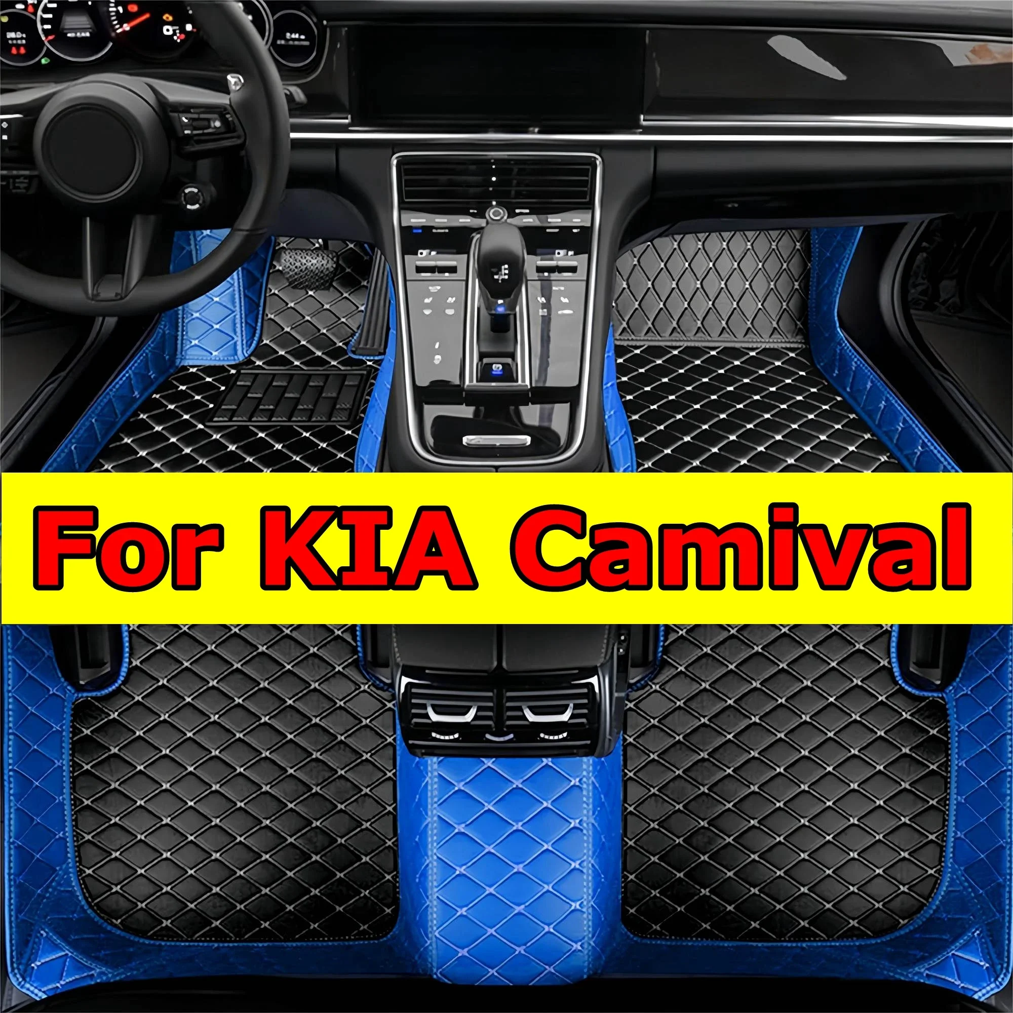 

Custom Car Floor Mats for KIA Camival 2015 2016 2017 Car Carpet Waterproof Leather Floor Liners Cover Coverage