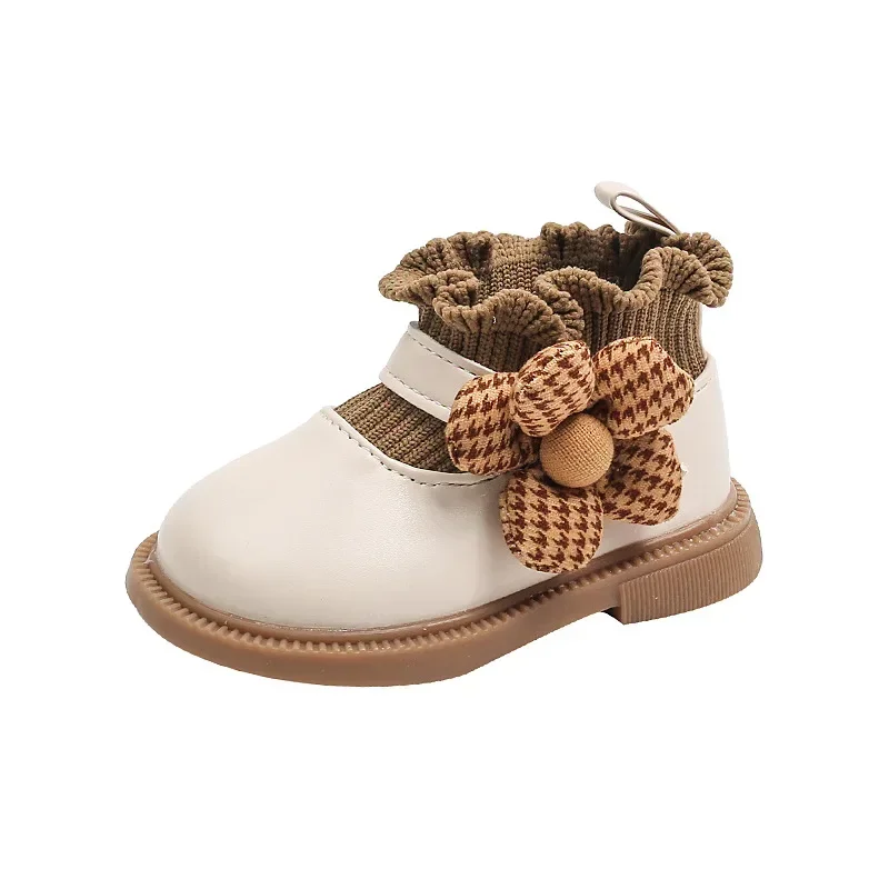 Elegant Baby Shoes Children Sweet Elegant Girls Princess Leather Shoes Spring Autumn Causal Kids Fashion Walking Flat Shoes Chic