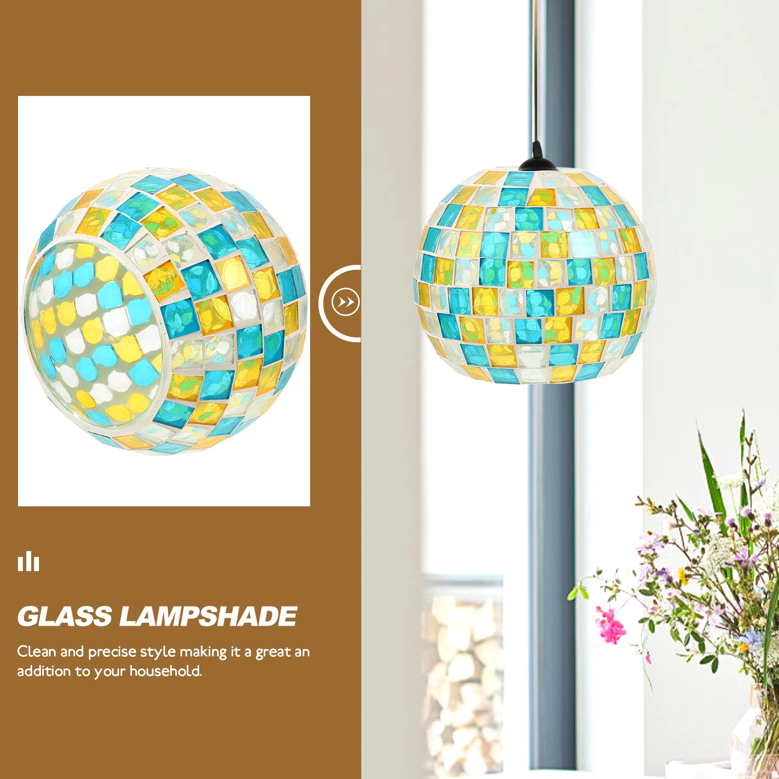 

Vintage Lampshade E26 E27 Base Decorative Light Diffused Lighting for Bedroom Office Study Room Small Lampshade