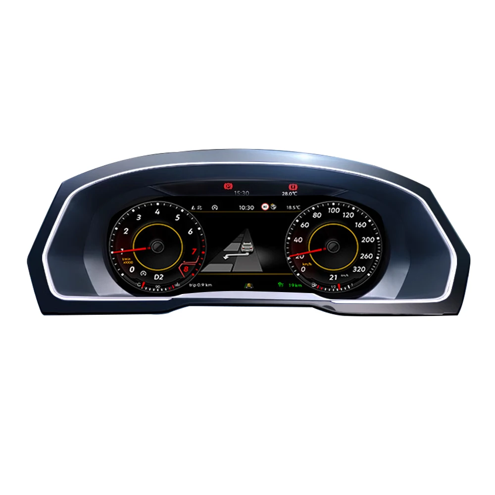 hot sale：Audiosources 12.3'' LCD Car Dashboard Speedometer Virtual Car Dashboard Instrument Digital Cluster for  VW Pa