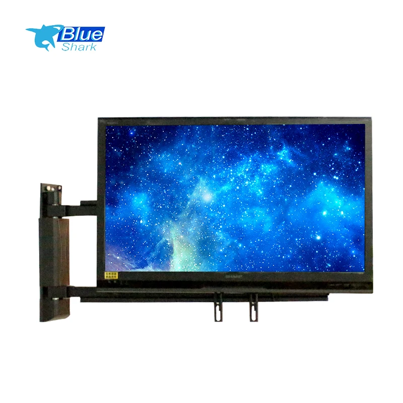 85inch Electric180 Degree Swivel Motorized Rotation TV Wall Lift Remote Control TV Wall Bracket Mount for Home Office