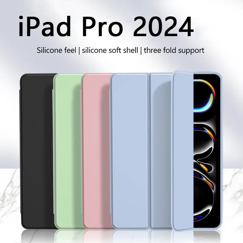 Slim Case Voor iPad Air 11 6 5 4 3 Pro 2 1 Pro11 10.2 9e 9.7 10e 10.9 Mini A17 Pro Mini 6 5 4 3 2 1 Trifold Stand Cover