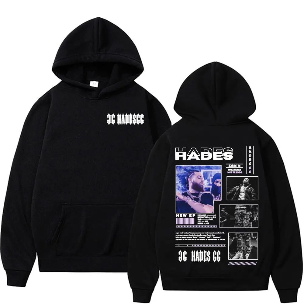 Rapper Hades 66 Make Money Not Friends Album Hoodies Pullovers Men Women Vintage Casual Long Sleeve Sweatshirt Hoodie Streetwear