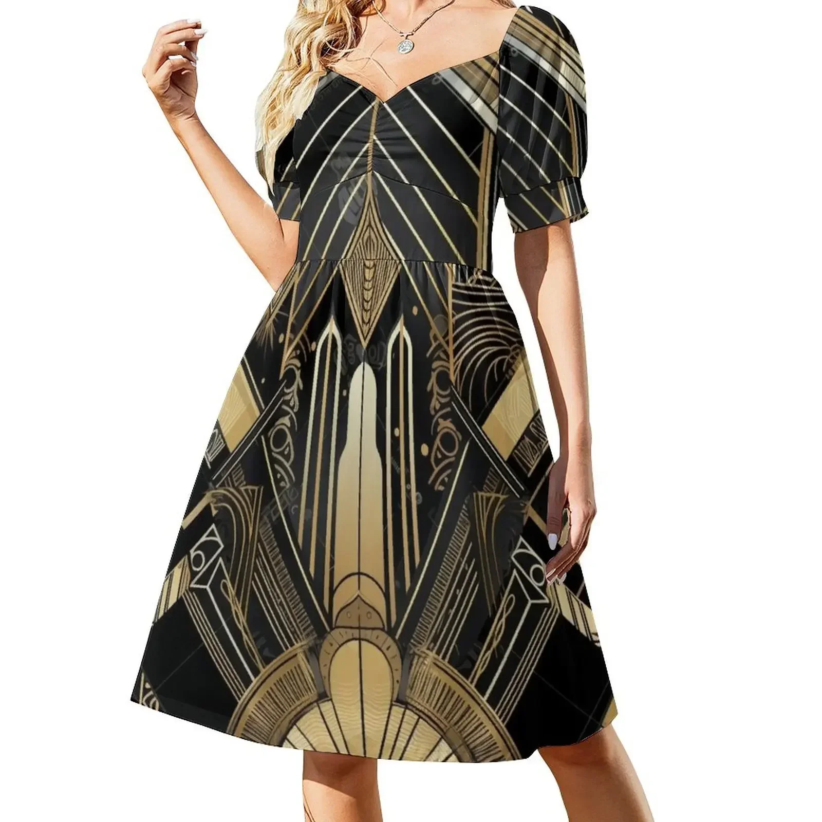 Gilded Deco: Timeless Art Deco Motifs #12 Dress dresses for womens 2024 cute dress women's evening dress 2024 birthday