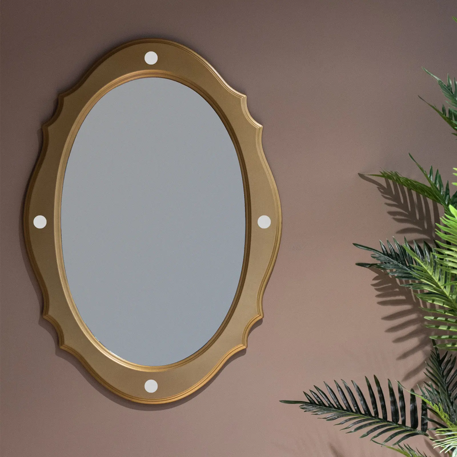 1Set Copper Mirror Nails Flat Glass Mounts for Bathroom Dressing Room Mirror Mounting Clips Decorative Signboard Fittings Secure