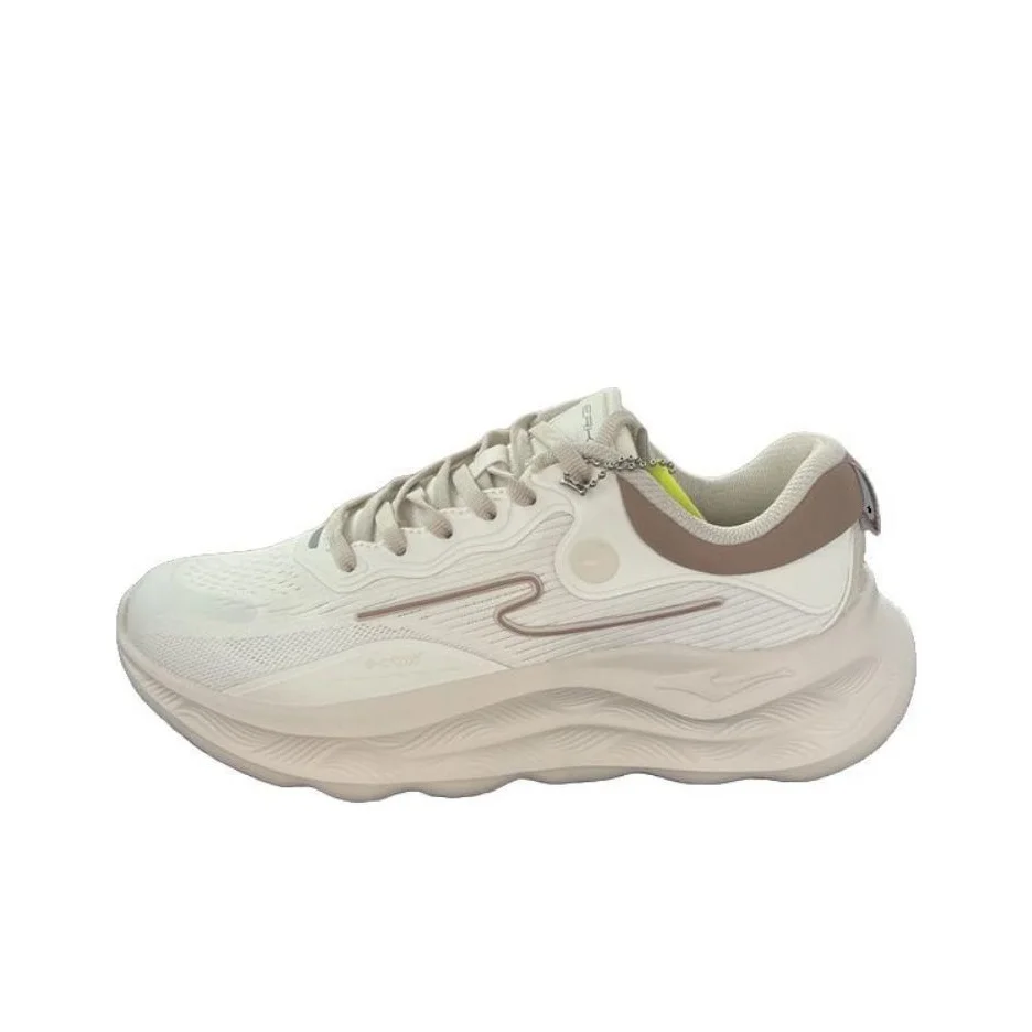 Erke Abrasion Resistant Breathable Low top Casual Running Shoes Women's White Pink 12124314142-001