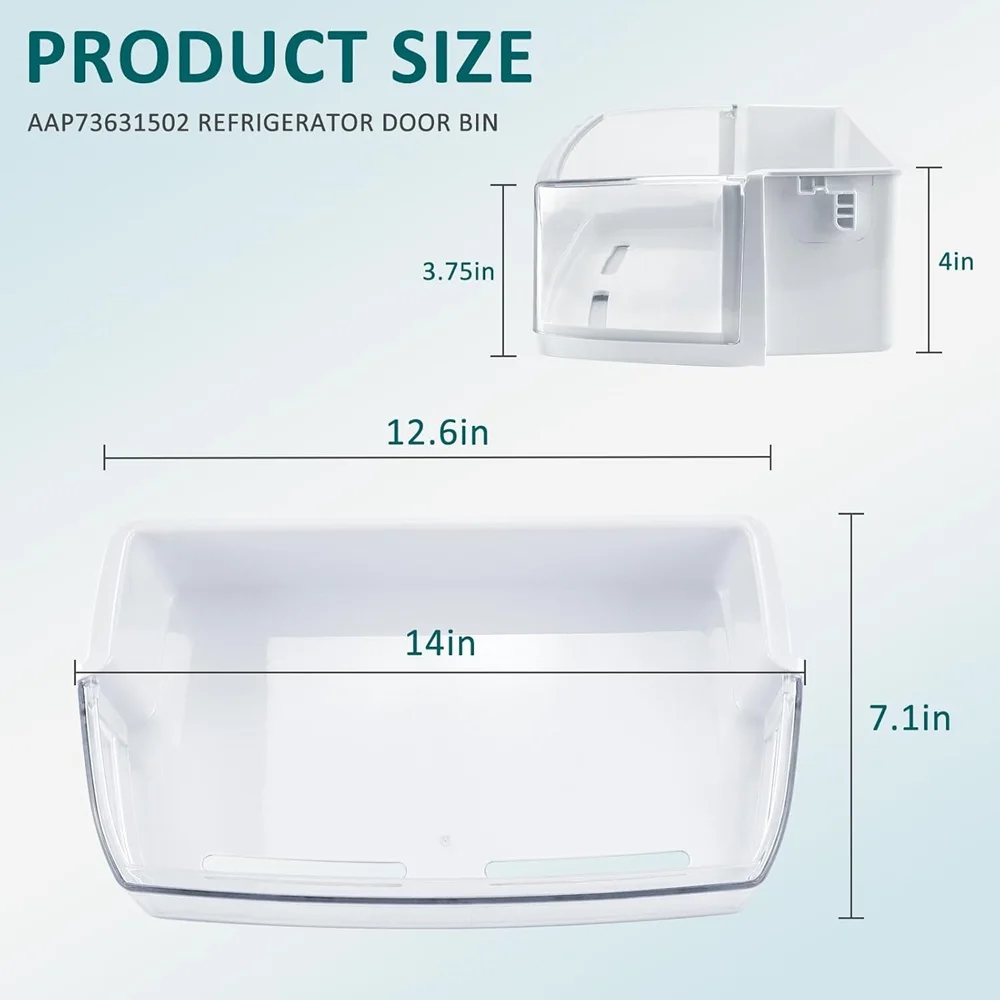 AAP73631502 Refrigerator Door Bin Refrigerator Shelf Compatible with L-G,Ken-more Elite LFX28968ST AP5673810 2652330 AAP72909218