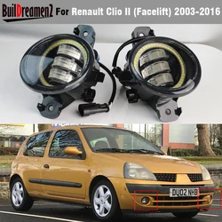 2 X Światło przeciwmgielne Angel Eye 30 W Samochodowe soczewki LED Światło przeciwmgielne DRL do Renault Clio 2/II Facelift 2003-2016 (nie dopasowane do przedwardzenia)