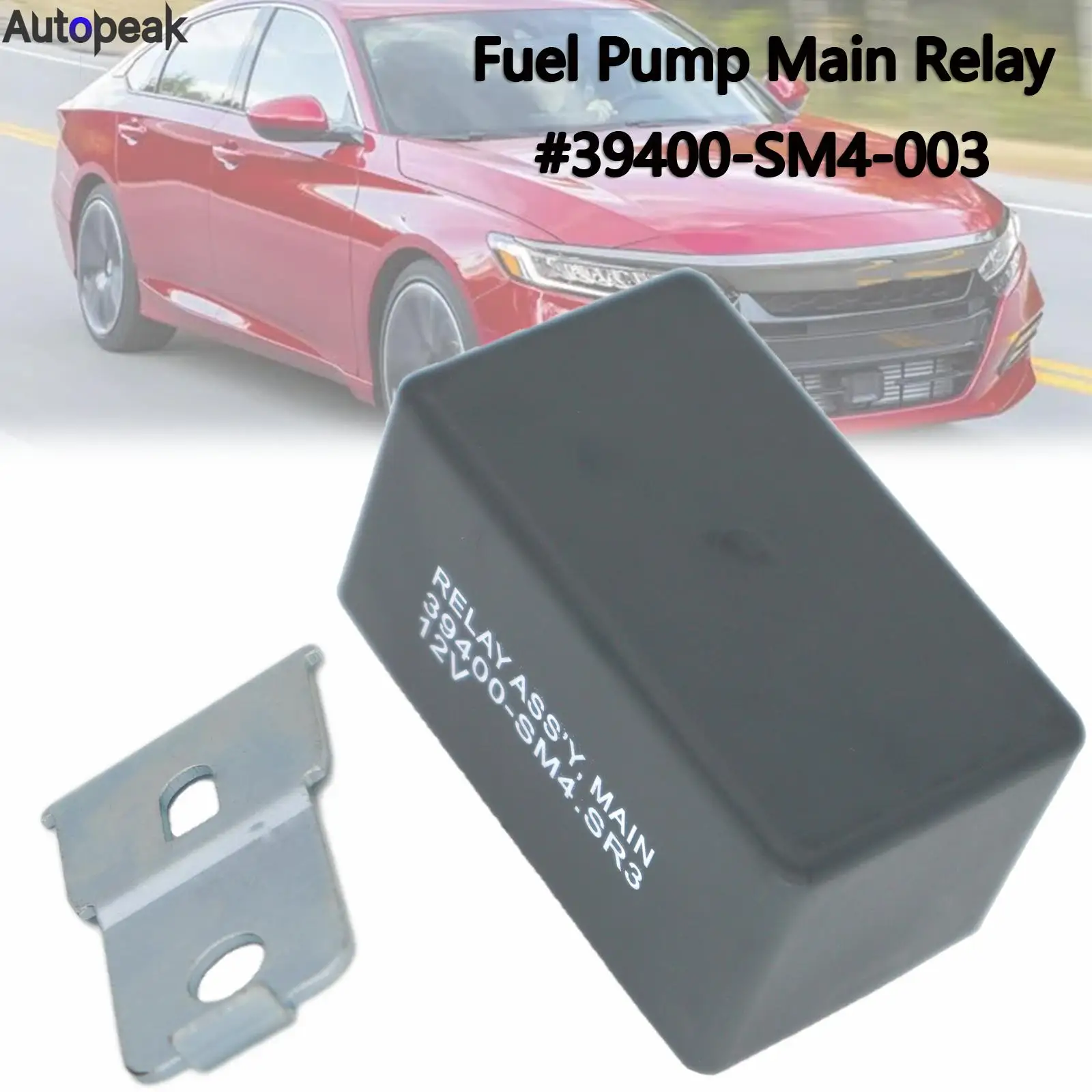 1 Car Fuel Pump Main Relay Black Car Accessories 12V For Honda Civic Accord Civic Del Sol 1.5L 1.6L 93-95 Acura CL 39400-SM4-003