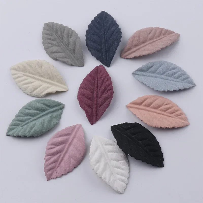 50Pcs/lot 3.5cmNew Autumn Color Leaves Artificial Flower DIY Handmade Wreath Scrapbook Wedding Home Decoration Gift Fake Flower