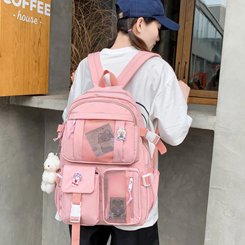 School Backpack Lightweight Rucksack Travel Daypack Cute Aesthetic Backpack with Handle Computer Bag with Multi Pockets for Gift