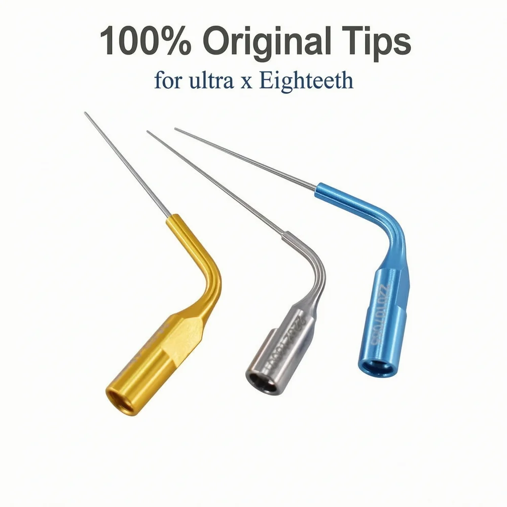 Original Eighteeth Ultra X Dental Ultrasonic Activator Tips Gold Blue Silver Endodontic Irrigation Needles for Root Canal