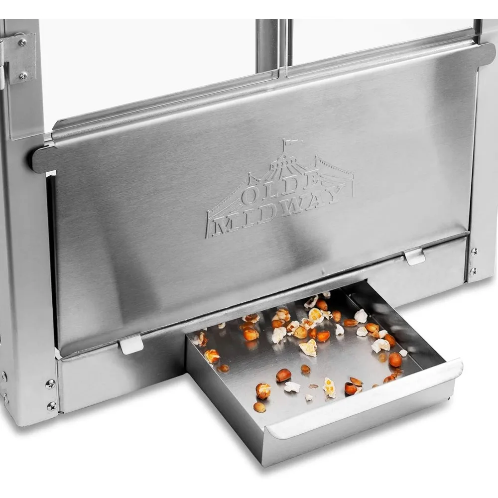 Commercial Popcorn Machine Maker Warming Deck & Kernel Tray, Reject Kernel Tray Popper with 8-Ounce Kettle