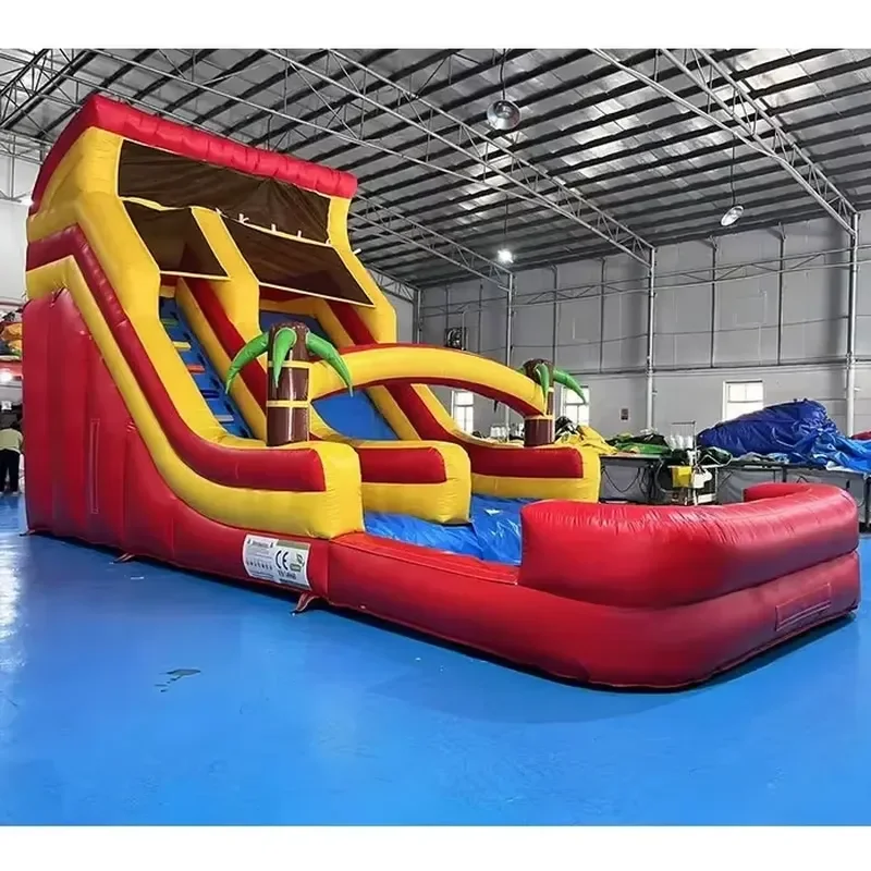 Giant Inflatable Water Slide with Pool Commercial PVC Bouncy Castle for Kids Adults Outdoor Backyard Party Game Equipment Fun