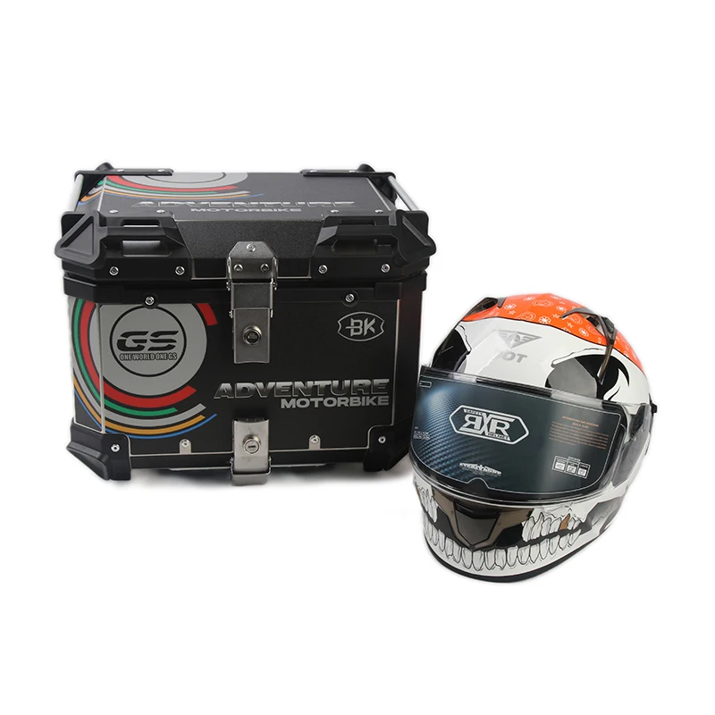 

STLF 45L Motorcycle Helmet Bracket Accesorios Para Motos Pulsar Luggage Pannier Alloy Top case Trunk Motorcycle Tail Boxes