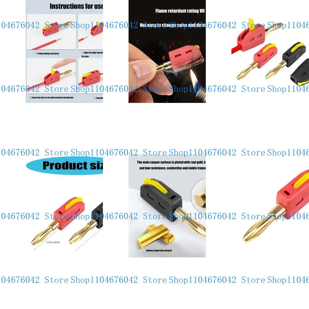 

5asd Automotive Banana Plug Featuring Gold Plated Contact Surfaces for Enhances Conductivity and Quality