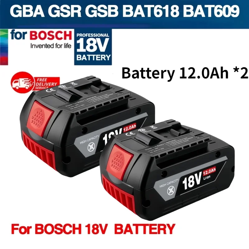 

100% For BOSCH Authentic18V 10Ah LITHIUM-ION BATTERY GBA 18V 10Ah 18V Professional⚡GBA GSR GSB BAT618 BAT609 w/Fuel Guage