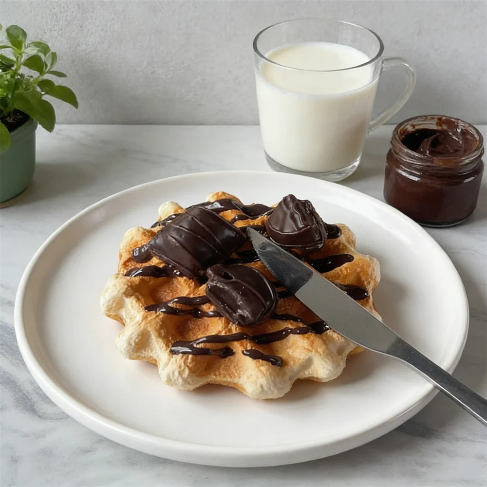 Belgian Original Waffle Commercial Machine Sample Display Chocolate Sauce Pancake Topping Belgian Waffle Iron Sample Showpiece