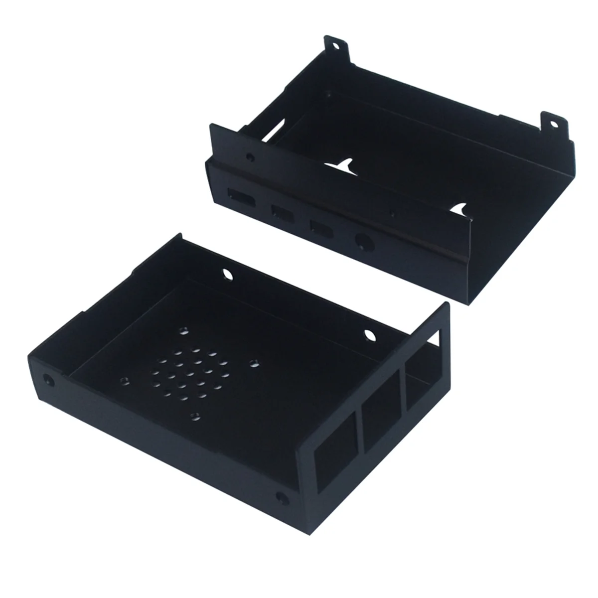 AT87-для Raspberry Pi 4 Model B, алюминиевый корпус с ЧПУ, ультратонкий металлический корпус для корпуса Raspberry Pi 4 Model B (черный)