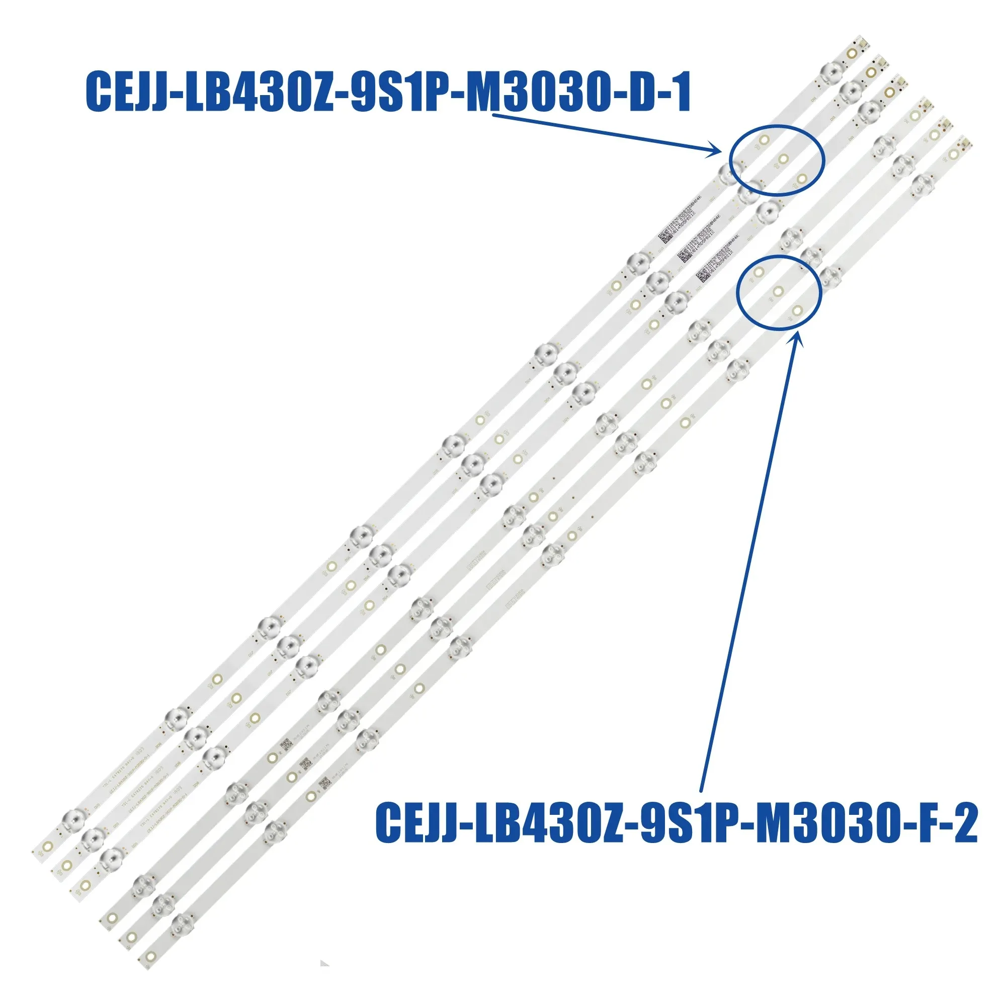 5/10 kit LED Backlight strip For 43s5295 43pfg5813 43s5195 Aoc 43s5195/78g 43s5195 43s5295 CEJJ-LB430Z-9S1P-M3030-F-2