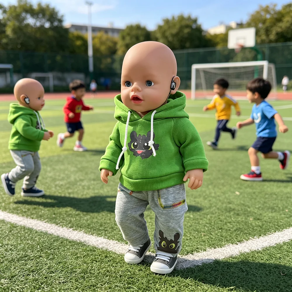43CM Doll Hat Hoodie Set Doll Casual Set Suitable for 43CM Doll Clothing Doll Spring and Autumn Clothing Dressing, Doll Accessor