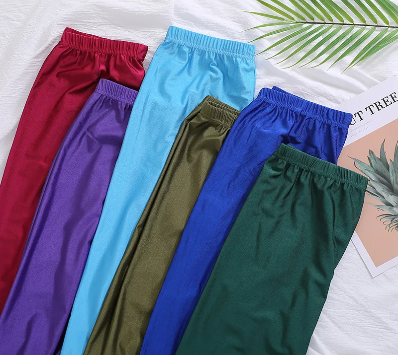 Hohe elastische dünne Leggings, Bleistifthose, schlanke Plus-Size-Hose, glänzende Yoga-Hose für Frauen, sexy, hautfreundliche, enge Leggings – Detail 15