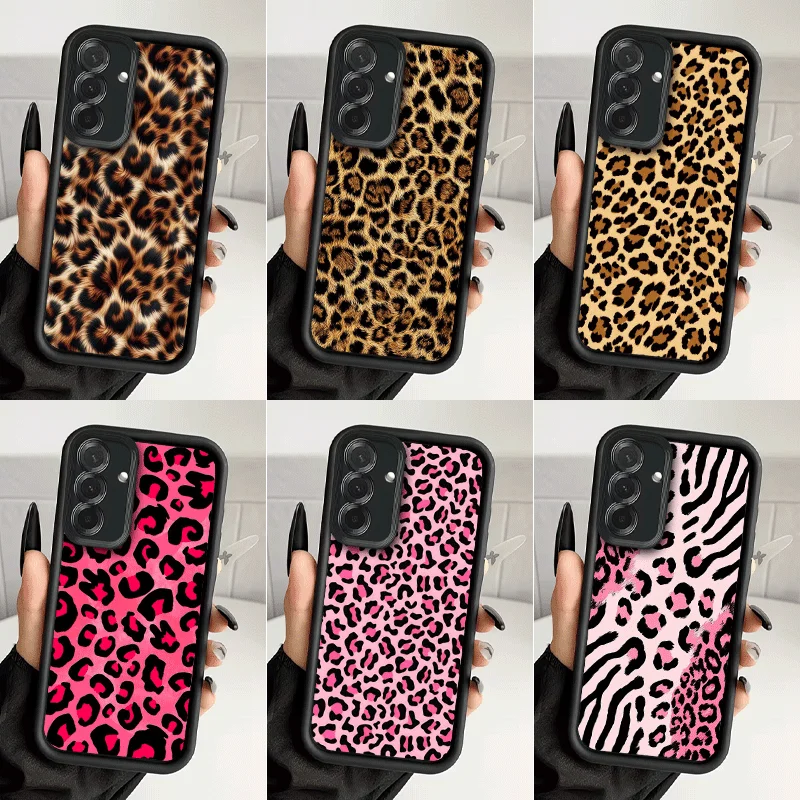 Classic Retro Leopard Print Shockproof Phone Case For Samsung A13 A14 A15 A16 A17 A33 A34 A35 A36 A37 A53 A54 A55 A56 A57 A23 A2