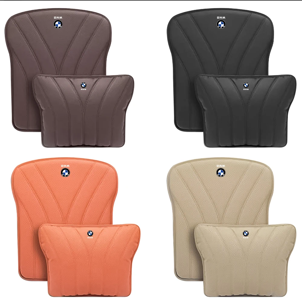 Car Seat Cushion Lumbar Support Pillow Car Seat Cover Auto Accessories For BMW M Performance M3 M5 M6 F01 F20 F10 F15 F16 E28 X5