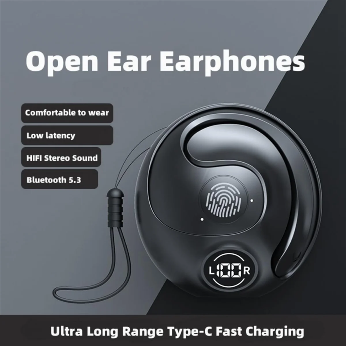 سماعة بلوتوث بلوتوث مفتوحة للألعاب IPX5 مقاومة للماء وخاصية إلغاء الضوضاء الرياضية اللاسلكية