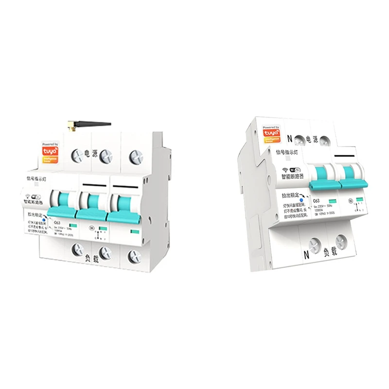 Tuya WIFI Smart Circuit Breaker MCB Smart Life Remote Control Short Circuit Protection Timed Circuit Breaker 63A 3P