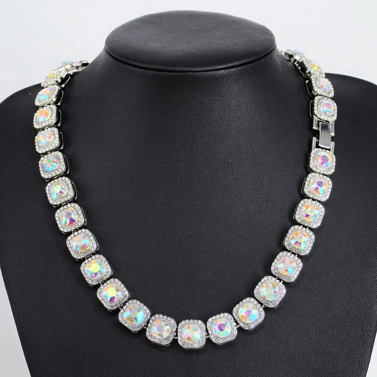 

Unisex Square Rock Candy Chain,Cuban Link Design for Necklace & Bracelet, Hip-Hop Trendy Jewelry for Street Gifts Women & Men