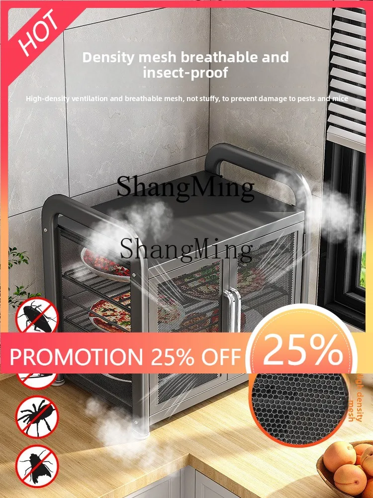 FG  Kitchen Leftovers Leftovers Storage Cabinet Breathable Household Vegetable Bowl Shelf