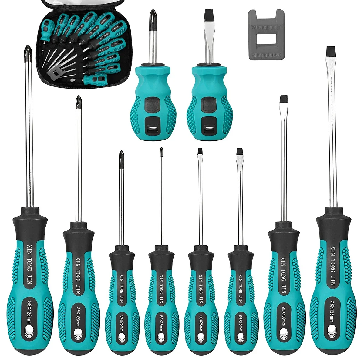 Reparaturwerkzeug-Set, magnetisches Präzisions-Schraubendreher-Set, Kreuzschlitz- und Flachkopf-Schraubendreher, Installations- und Demontage-Reparaturwerkzeug