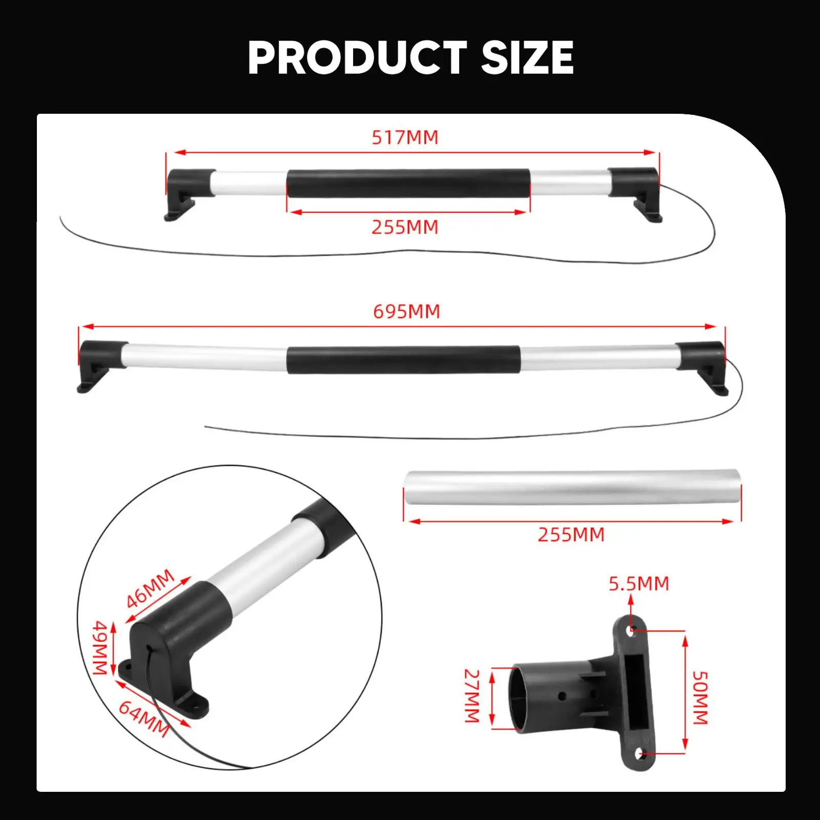 

Self Closing RV Screen Door Handle Kit Automatic Closer with Built in Spring for Enclosed Trailer Accessories