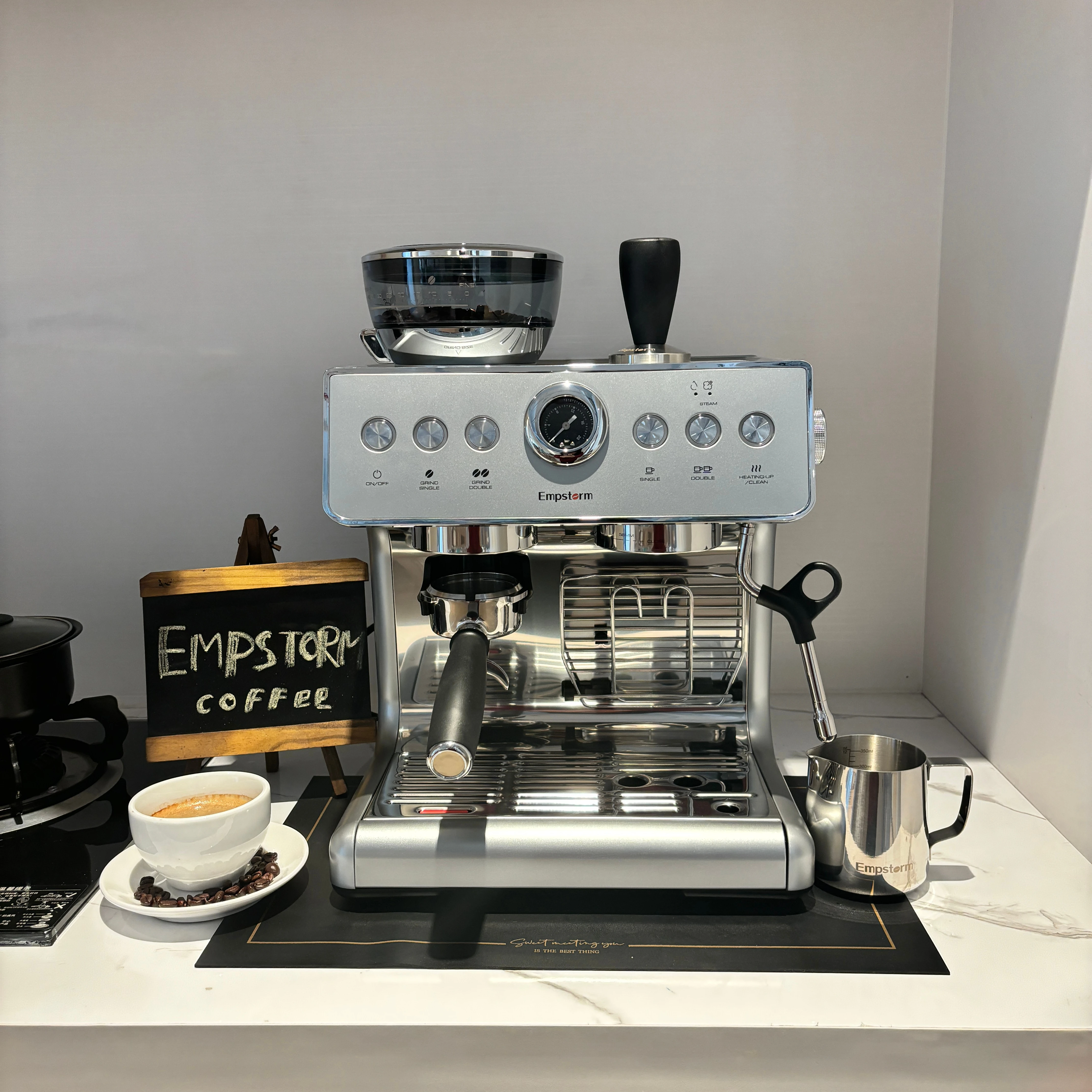 

Empstorm Barista Electric 21M EU Plug Professional 20bar Pump Espresso Coffee Maker Machine with 1.5L Water tank