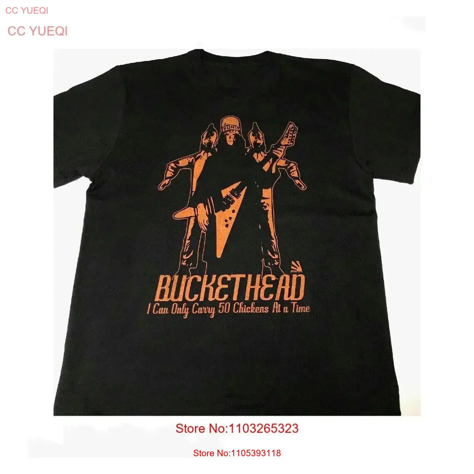Vintage Buckethead Carrying Chickens Cotton Black S 4XL T Shirt TT505 vintage Washed Comfortable streetwear Breathable homme