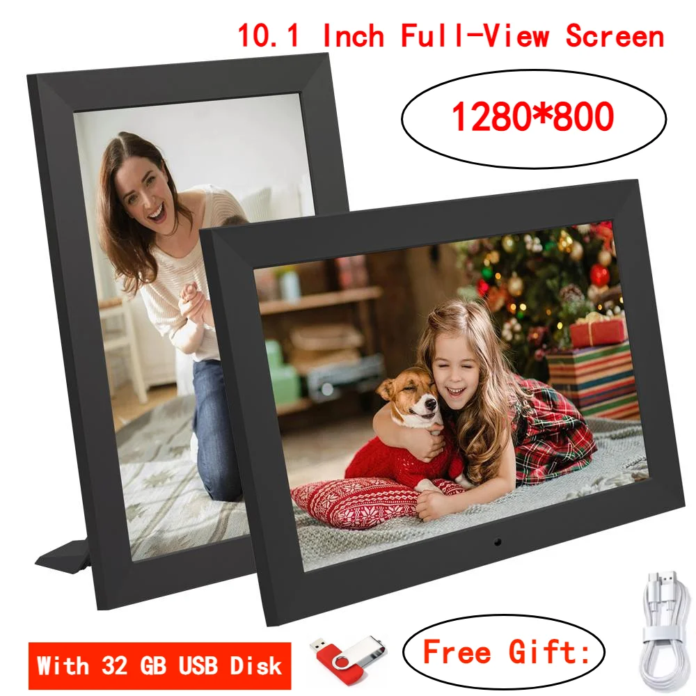 

10.1 Inch Digital Picture Frame 1280 * 800 IPS HD Digital Photo Frame Electronic Album Picture Music Movie Clock Remote Control