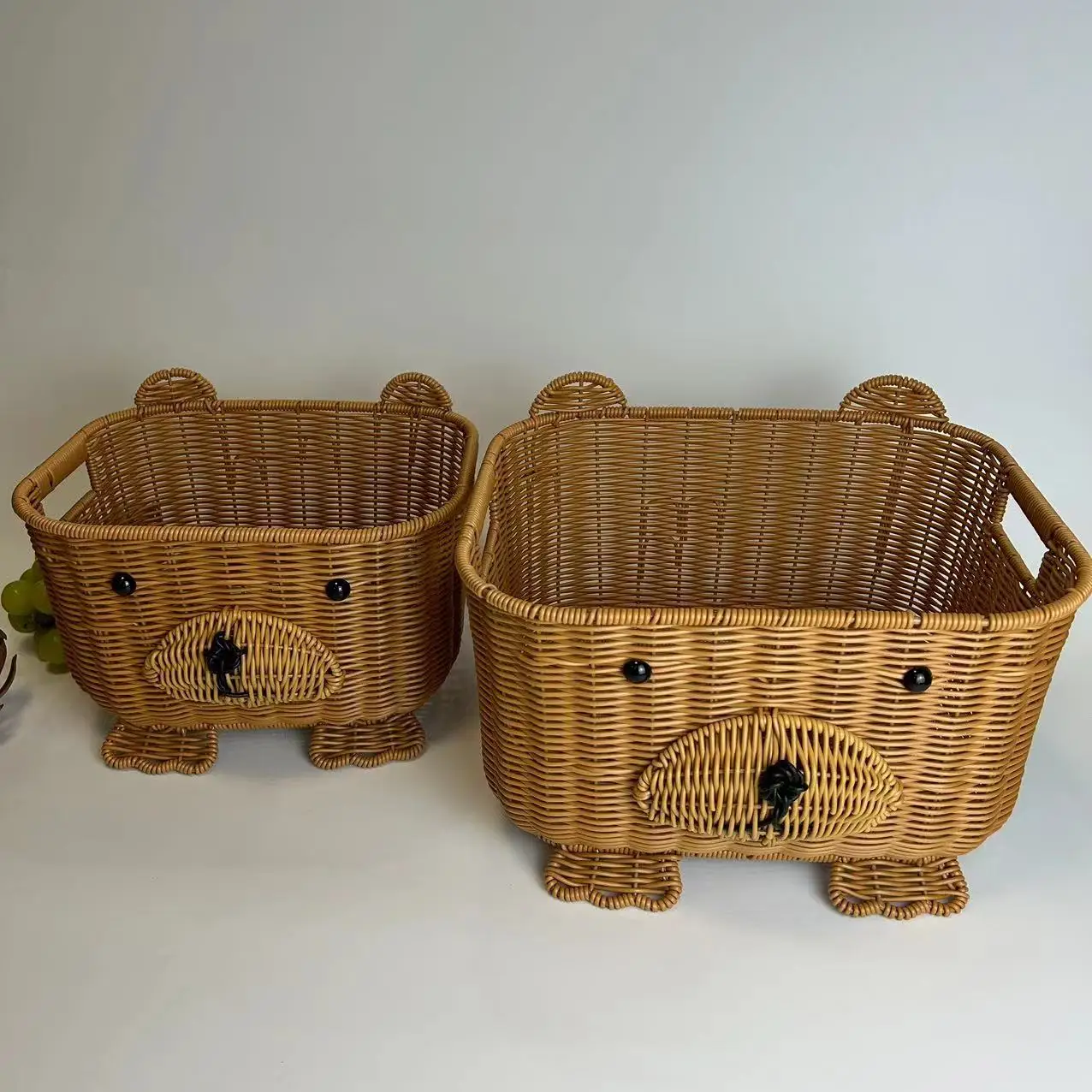 

Креативная отделка рабочего стола, корзина для хранения медведей ручной работы, корзина для закусок с фруктовой раковиной