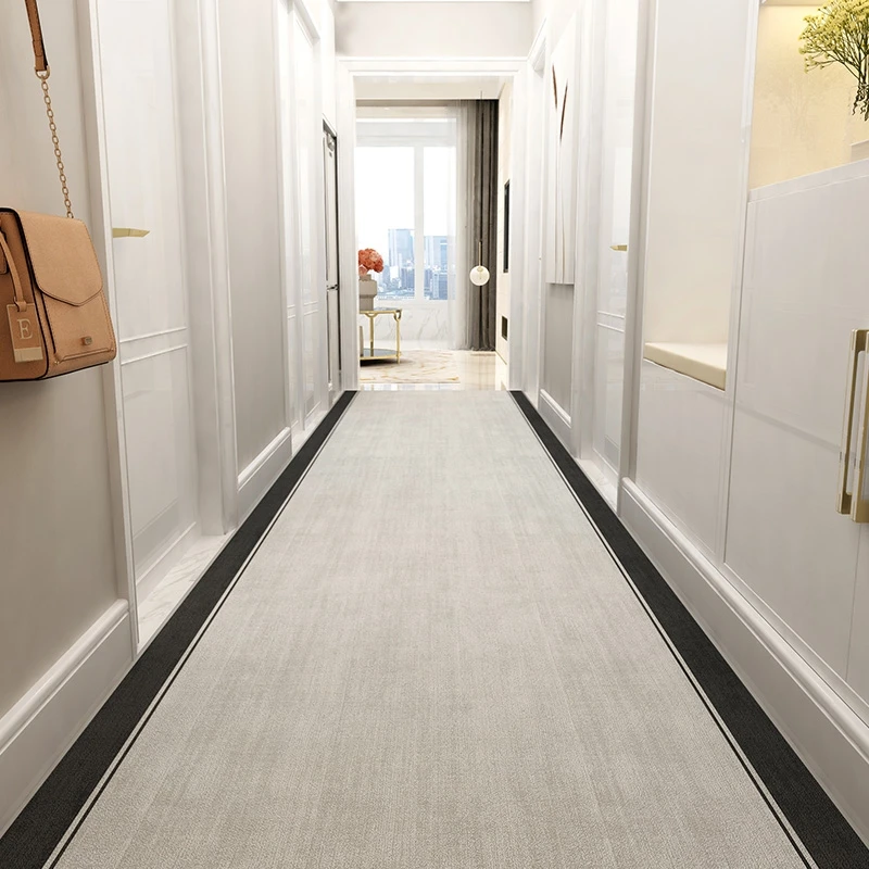 Hallway Corridor Carpet Solid Color Entry Door Mat Washable Home Porch Hotel Long Aisle Rugs Decor Bedroom Bedside Bay Balcony