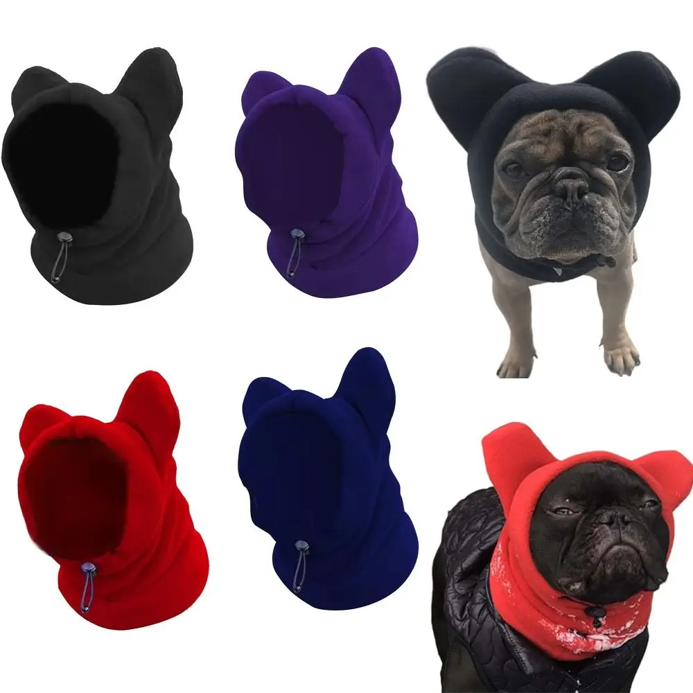 High Quality Soft Dog's Fleece Bat Hat Adjustable Pet Headwear French Dogs Winter Hats Pet Supplies Pet Headgear Cat Dog Cap