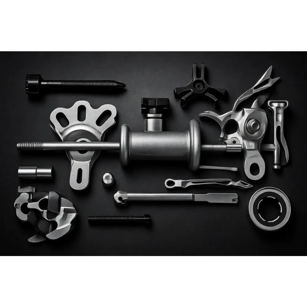

Nine Way Slide Hammer Puller Kit for Front and Rear Wheel Hub Bearing Axle Dent Shaft Removal