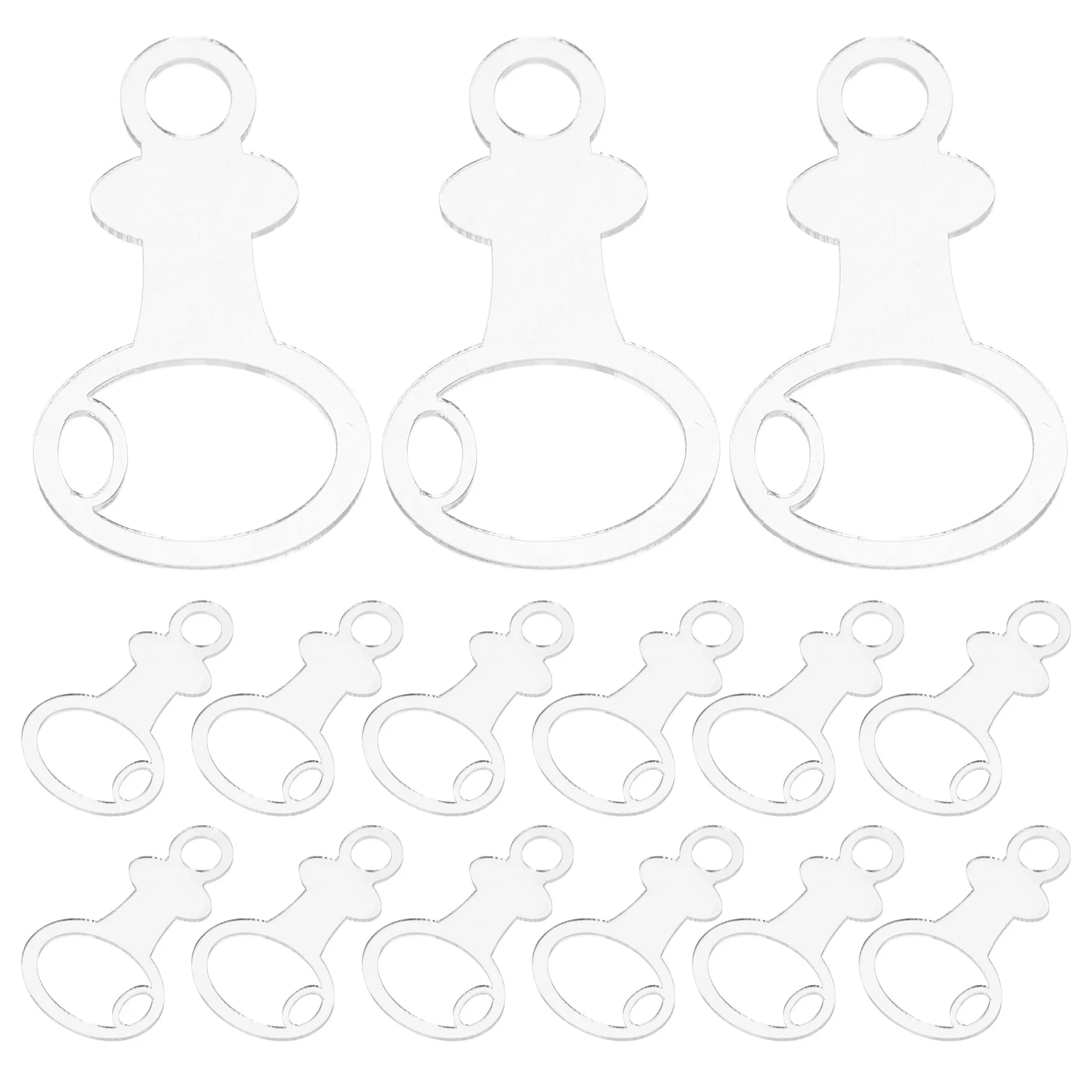 

30pcs Embroidery Thread Organizer Clear Acrylic Cross Stitch Holder Transparent Spool Storage For Sewing Floss Craft Diy