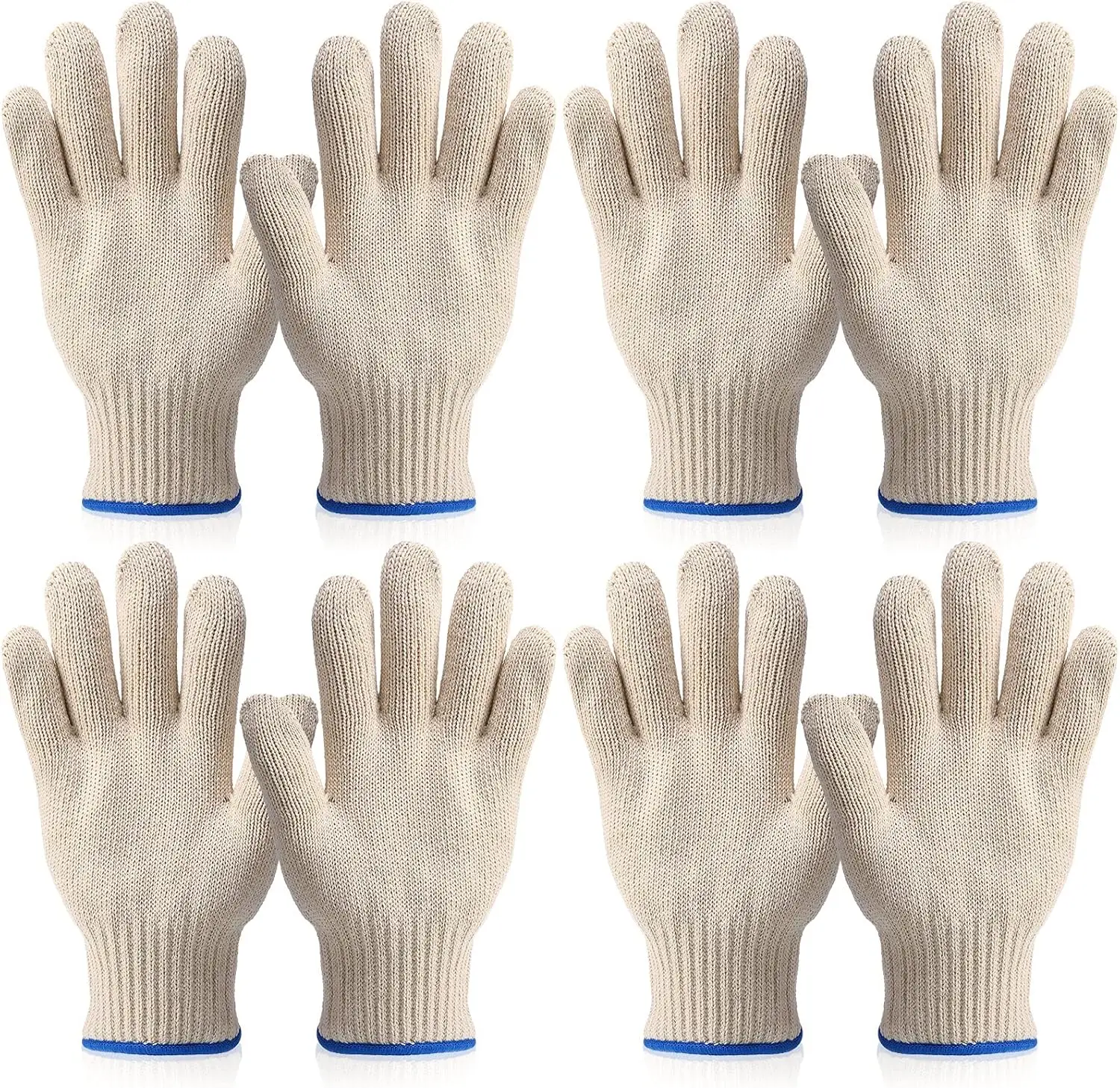 

4 Pairs Heat Resistant Gloves, Oven Mitts for Cooking Grilling BBQ Baking, Thick & Non-Slip, Up to 480°F