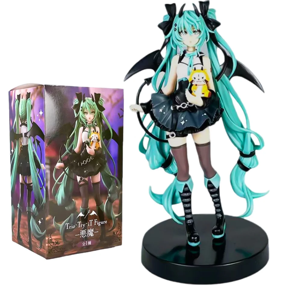 19CM Anime Hatsune Miku Kleine duivel wasbeer Kawaii Action Figure PVC Pop Model Speelgoed Desktop Decoratie Vakantie Geschenken Op voorraad