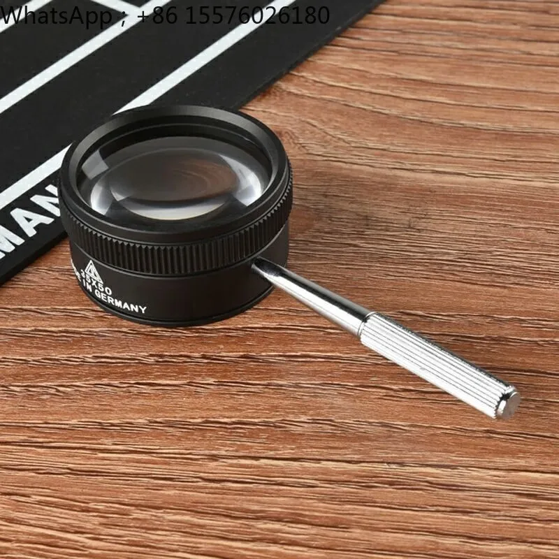 High Definition All-metal High Power Handheld Double-layer Optical Glass Reading and Identification Enlargement Mirror
