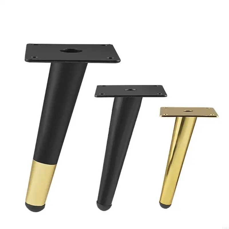 

4Pcs Iron Furniture Legs Replacement Table Feet Furniture Hardware（Gold/Black）