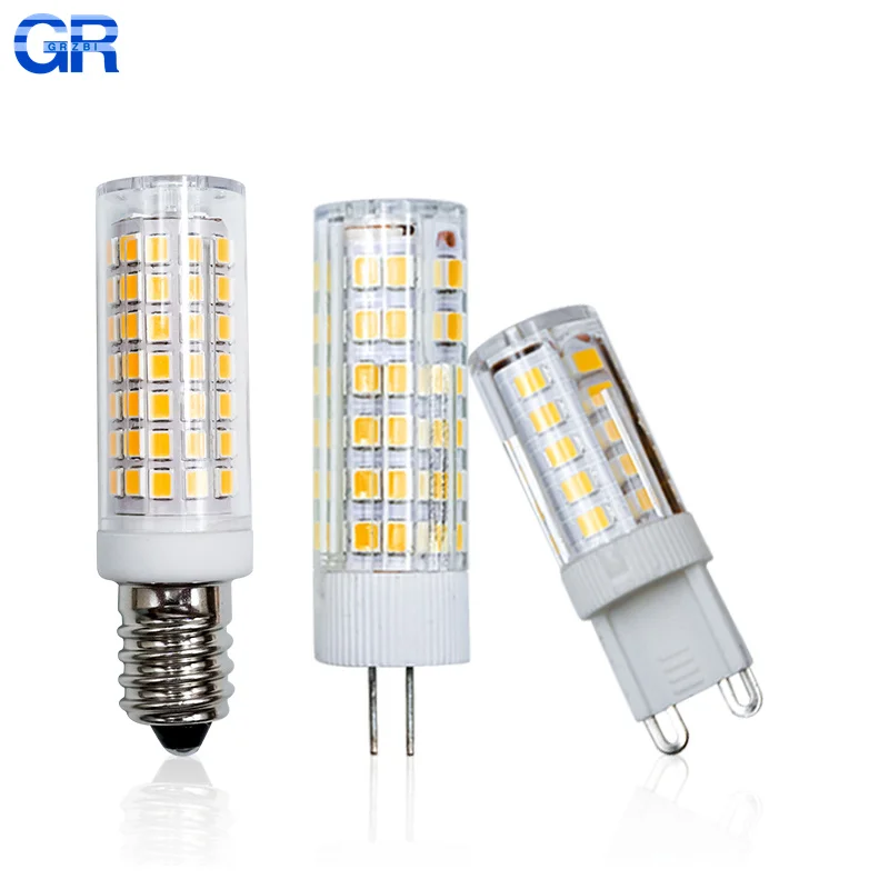 

LED G4 G9 E14 3W 5W 9W Light Bulb AC 220V Corn Lamp Lampada 360 Beam Angle Spotlight Chandelier Lighting Replace Halogen Lamps