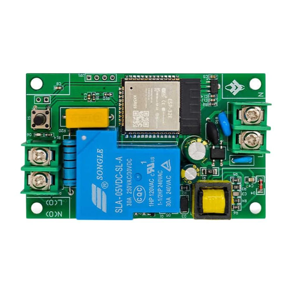 ESP32 Single-channel AC220V Power Supply 30A WIFI Bluetooth Relay Module Development Board Support UART Burning Development